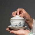 Heat Resistant White Porcelain and Painted Chinese Teaware